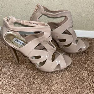 Steve Madden tan caged heels - size 7.5